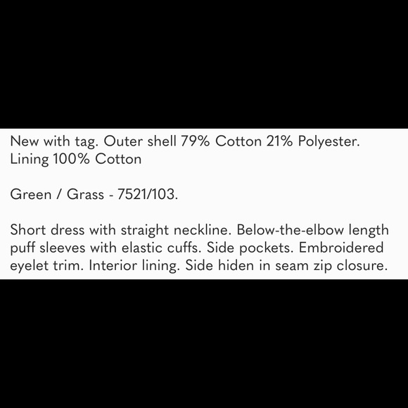 ZARA NWT Green Floral Embroidered Cutout Bardot Dress Puff Sleeves - Picture 12 of 12